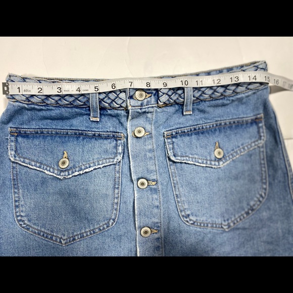 Tularosa Revolve 100% Cotton Woven Madelyn Mini Skirt In Fuji Size 29 - Picture 15 of 16